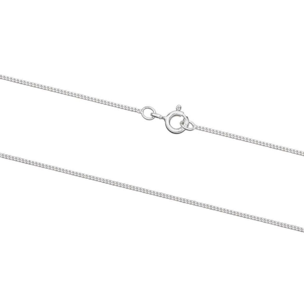 925 Sterling Silver Curb Chain Necklace (1.1mm - 26