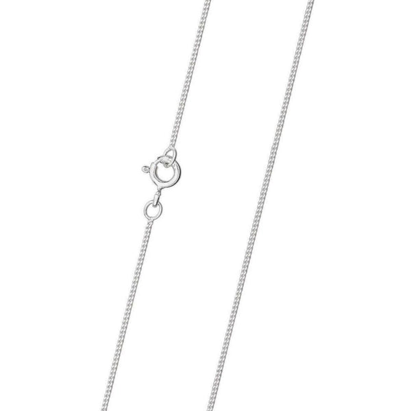 Silver Plated Curb Chain Necklace 1.2mm - Charming and Trendy Ltd