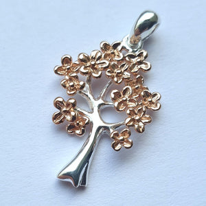 14K Rose Gold Plated 925 Sterling Silver Tree Pendant & Chain - Gift Boxed - Charming And Trendy Ltd