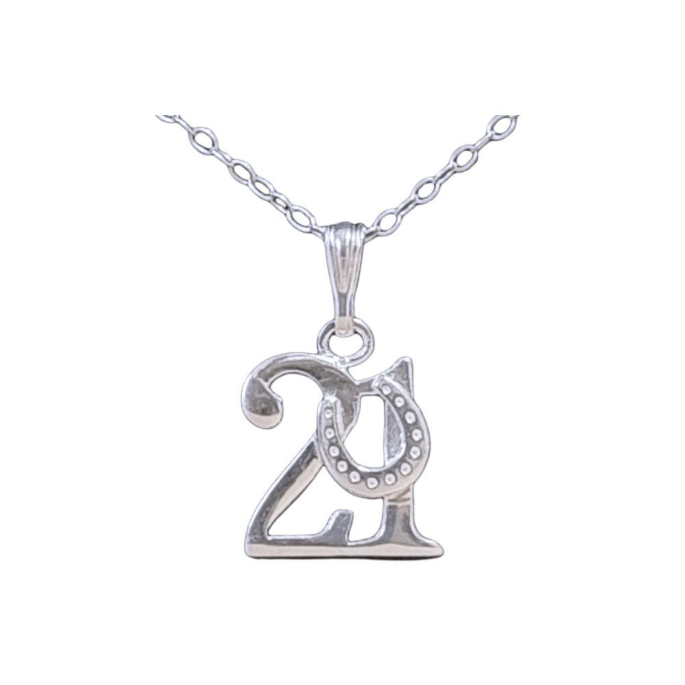 925 Sterling Silver Age 21 Pendant Necklace - Charming and Trendy Ltd