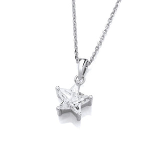 925 Sterling Silver & CZ Crystal Bright Star Pendant - Charming and Trendy Ltd