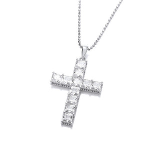 925 Sterling Silver & CZ Crystal Madonna Cross Pendant - Charming and Trendy Ltd