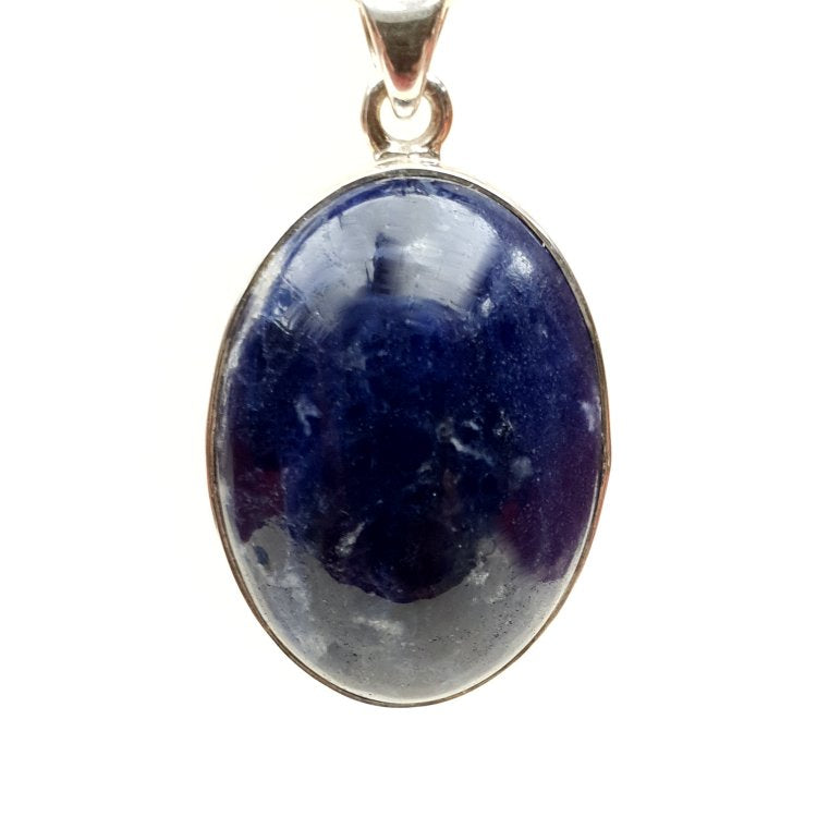 Sodalite Sterling Silver Pendant with 18" Chain - Gift Box - Charming And Trendy Ltd