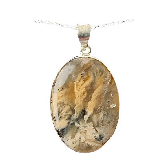 New Agate Sterling Silver Pendant - Charming And Trendy Ltd