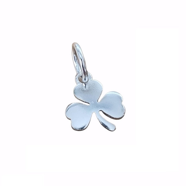 925 Sterling Silver 12mm Shamrock/Four Leaf Clover Charm