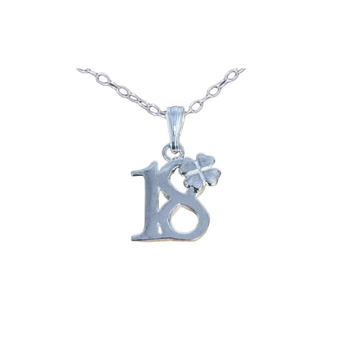 925 Sterling Silver Age 18 Pendant Necklace - Charming and Trendy Ltd