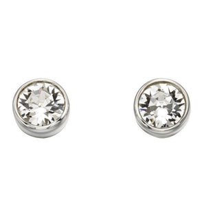 925 Sterling Silver Crystal Birthstone Stud Earrings - Charming and Trendy Ltd